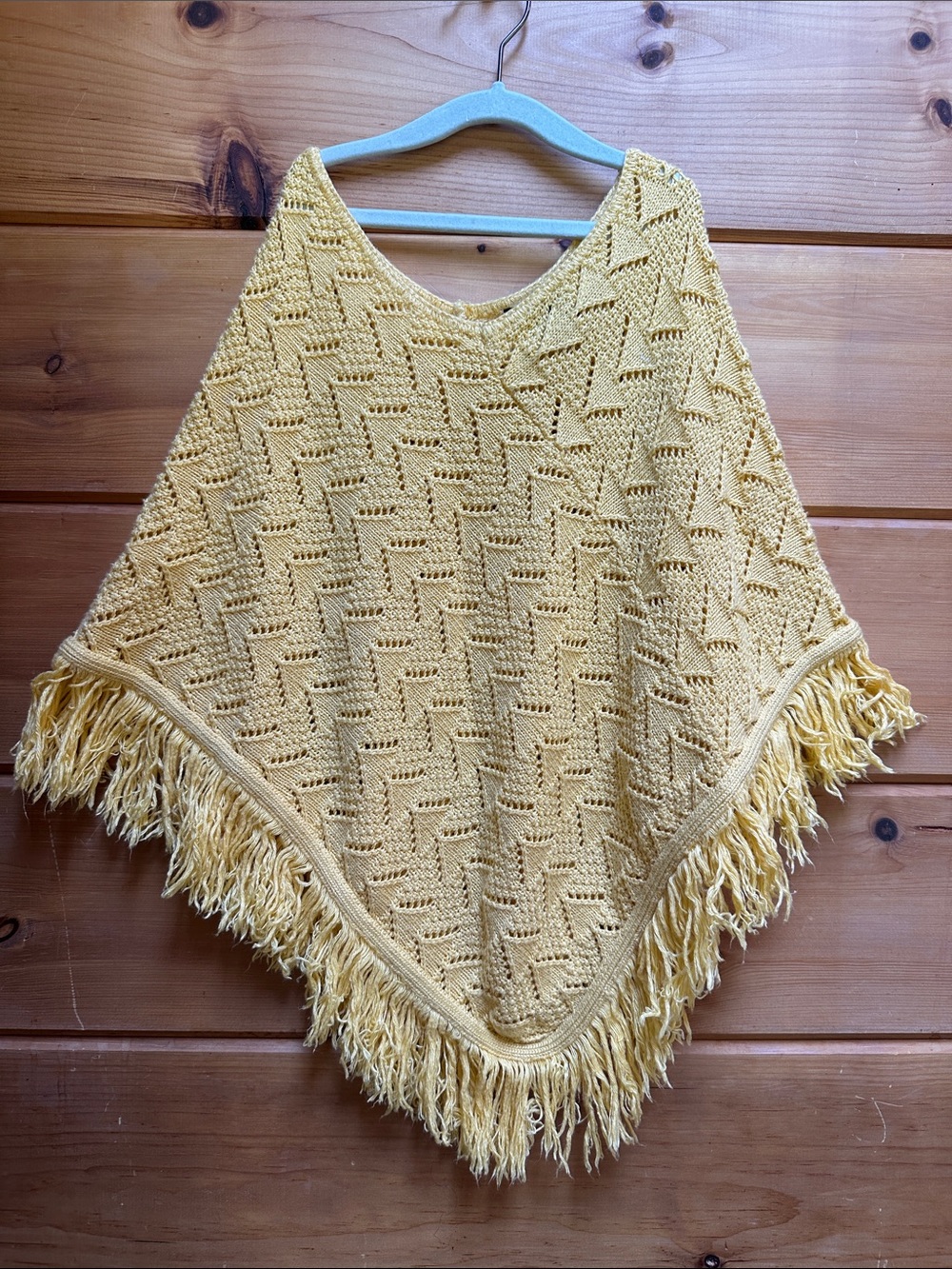 Coolworks Yellow Vintage Poncho fringe 7-10